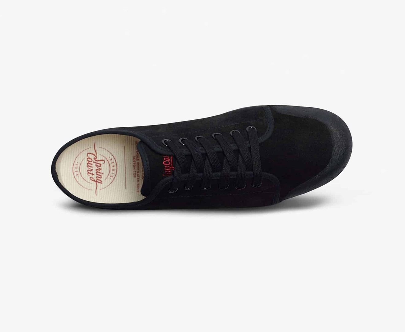 Spring Court G2 SUEDE Men's Trainers Black | South Africa-46GWRMPXS